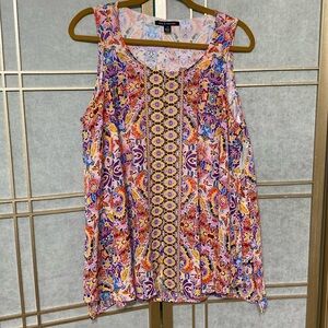 Colorful & Flowy, Zac & Rachel Flyaway Tank, women’s size L